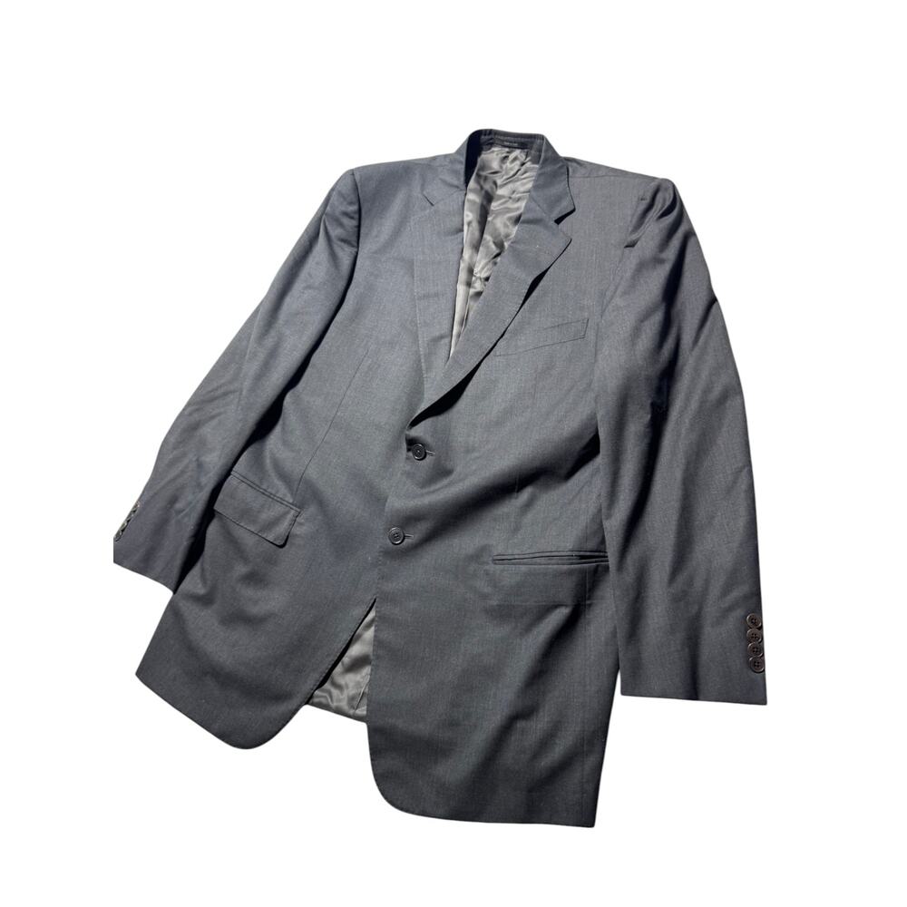 Ermenegildo Zegna Blazer Jacket Mens 56L Gray Wool Roma Fit Notch Lapel Lined - Picture 2 of 15